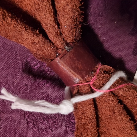 NEW! Handmade Genuine Leather Bow Bracelet #09 Reddish Brown Antique Gold - Picture 6 of 10